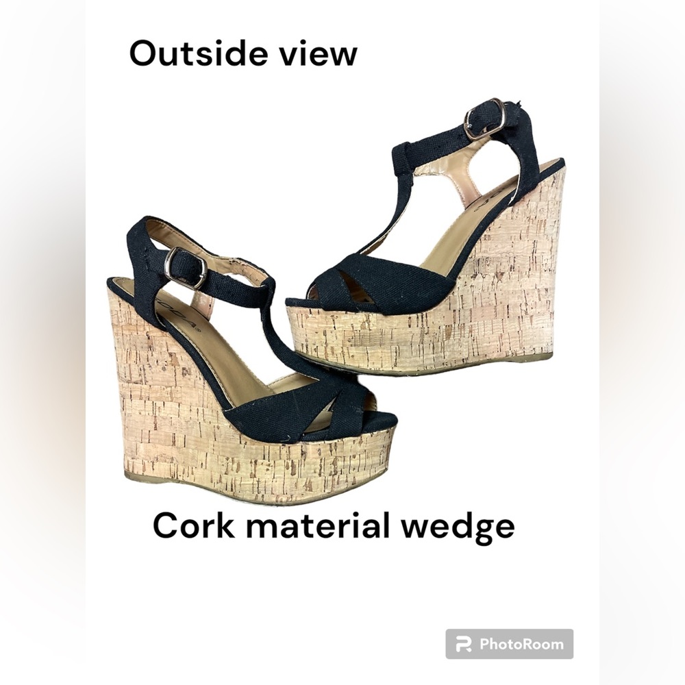 SODA T STRAP PLATFORM WEDGE HEEL - Picture 4 of 8
